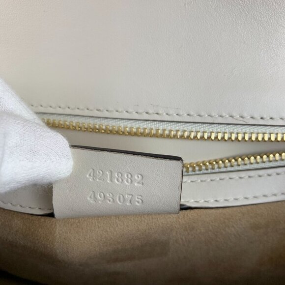 NWT Gucci Embroidered Sylvie Small shoulder bag In White - Picture 13 of 14